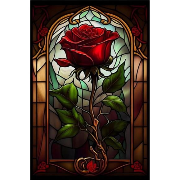 Rose Diamond Painting Kits for Adults,Rose Diamond Art Kits for Adults,Rose Gem - Picture 1 of 7